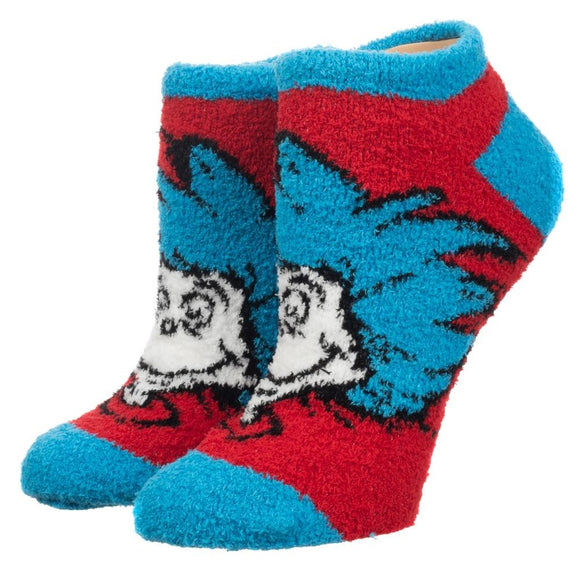 Cat In The Hat - Thing 1 & Thing 2 Fuzzy Ankle Socks