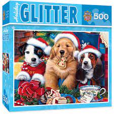 Santa Paws 500pc Glitter Puzzle
