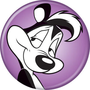 Looney Tunes - Pepe Le Pew on Purple Button
