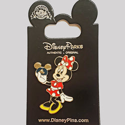 Minnie with Mickey Hat Enamel Pin