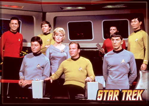 Star Trek Cast On Bridge Magnet