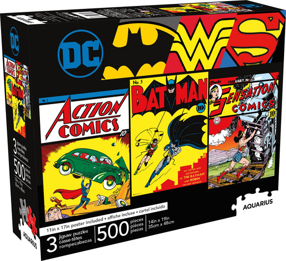 DC Comics 500pc x3 Puzzle Set
