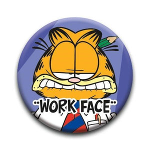Garfield "Work Face" Button