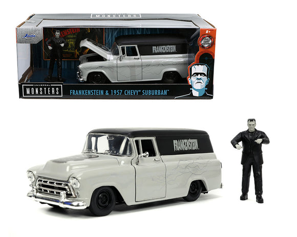 Universal Monsters Frankenstein & 1957 Chevrolet Suburban 1:24 Scale Die Cast