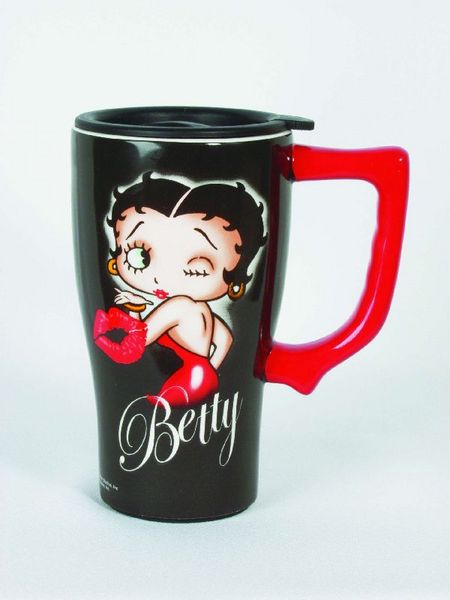 Betty Boop Blowing Kiss Travel Mug
