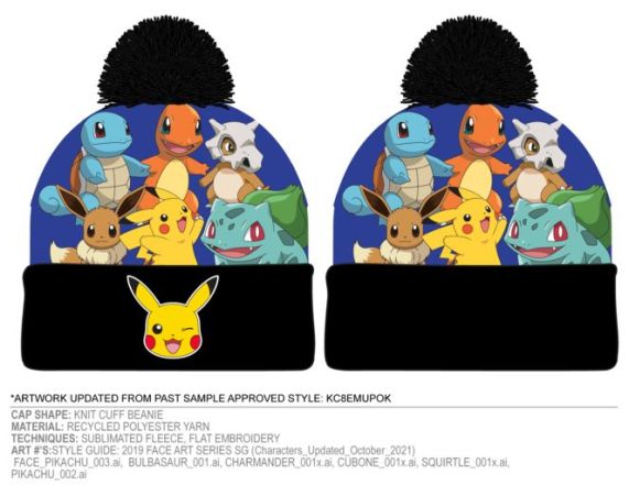 Pokemon - Group Sublimated Pom Beanie
