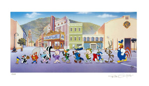 Looney Tunes On Parade Lithograph - Framed