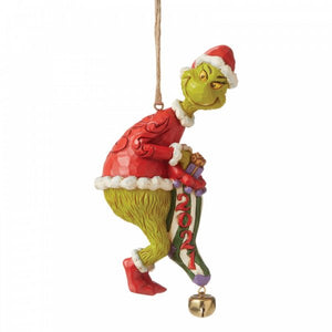 The Grinch Holding Stocking 2021 Jim Shore Ornament