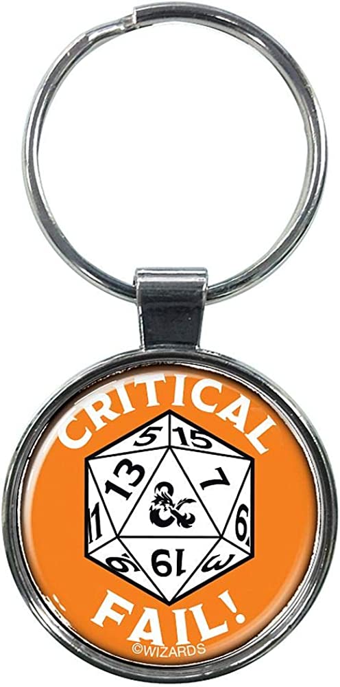 Dungeons and Dragons Critical Fail Keychain