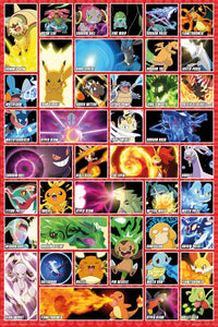 Pokemon Moves 24x36 Poster
