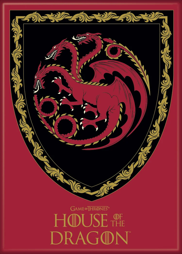 House of Dragons Tagaryen Symbol Red Magnet