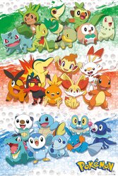 Pokemon First Partners 24x36 Poster