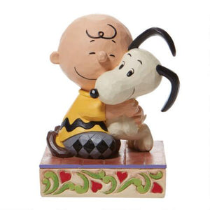 Peanuts - Charlie Brown & Snoopy "Beagle Hug = Blissful Heart" 4.5" Jim Shore