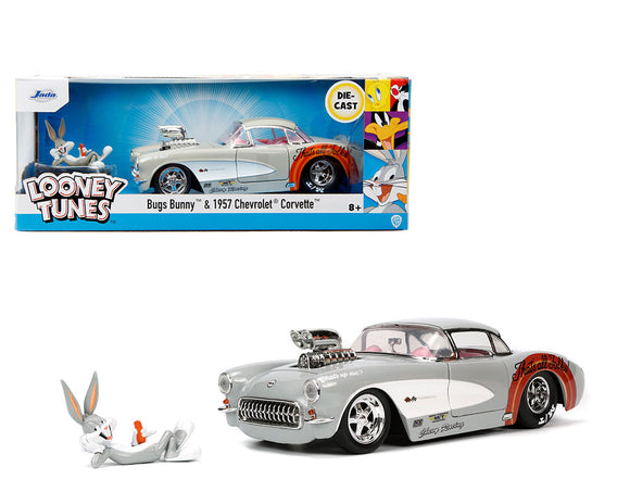 Looney Tunes Bugs Bunny with 1957 Chevrolet Corvette 1:24 Scale Die Cast