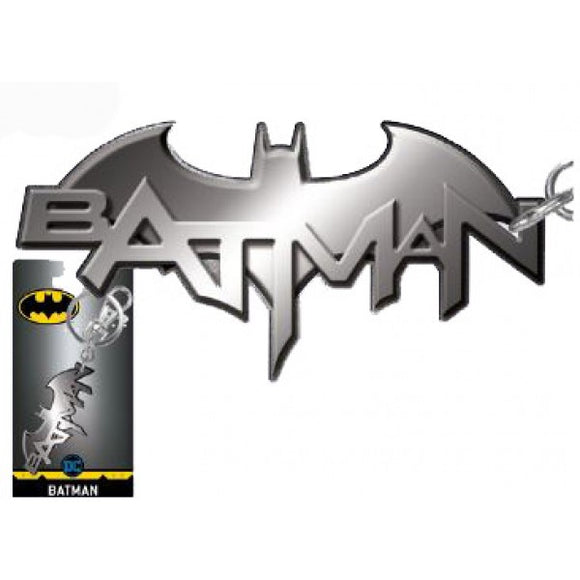 Batman - Name & Logo Pewter Keychain