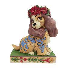 Lady and the Tramp Lady with Pointsettia Headband Jim Shore