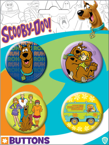 Scooby-Doo 4pc Button Set