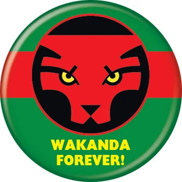 Black Panther Wakanda Forever Button