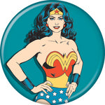 Wonder Woman Teal Button
