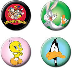 Looney Tunes Characters 4pc Button Set
