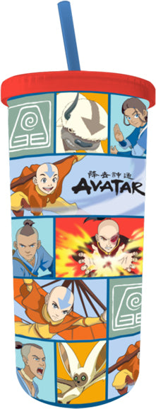 Avatar Character Icon Grid 20oz Cold Cup w/Lid & Straw