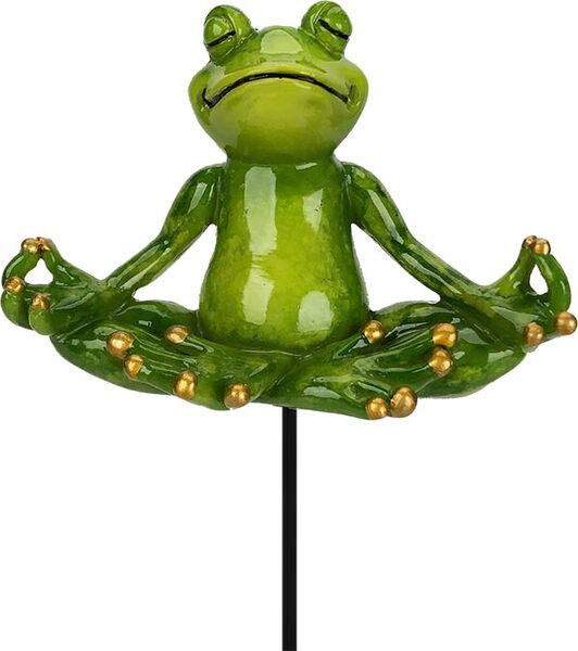 Yoga Frog Garden Pick