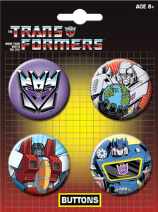 Transformers Decepticons 4pc Button Set