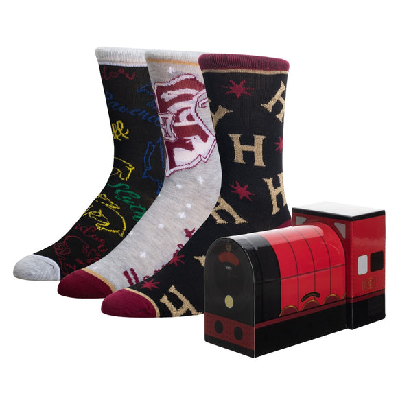 Harry Potter 3pk Socks with Hogwarts Express Box