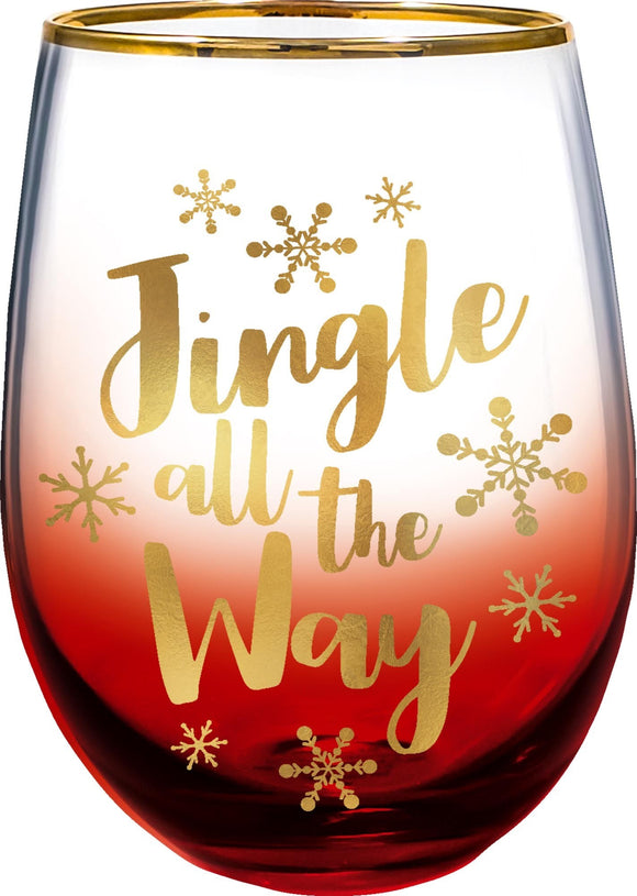 Jingle All The Way Stemless Glass