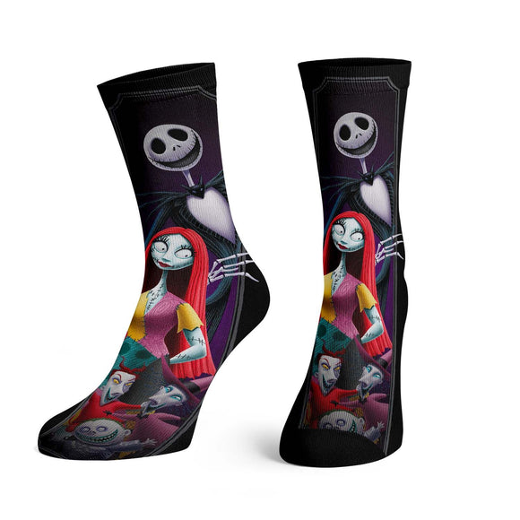 Nightmare Before Christmas Jack & Sally Sublimation Socks