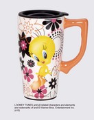 Looney Tunes - Tweety & Flowers Travel Mug