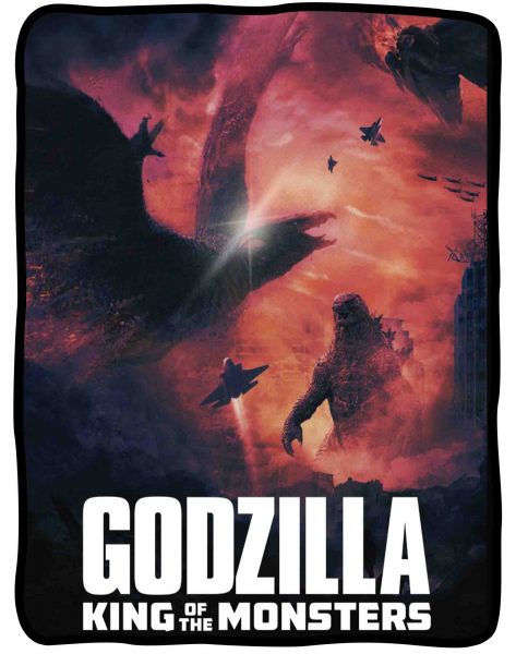 Godzilla King of the Monsters Battle Fleece Throw