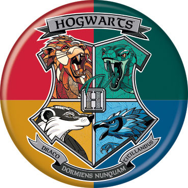 Harry Potter - Crest with House Animals Button