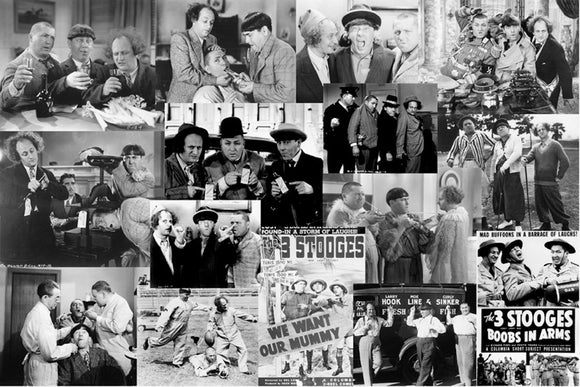 Three Stooges - Collage Poster